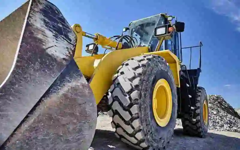 Cargadora sobre ruedas para transporte de materiales